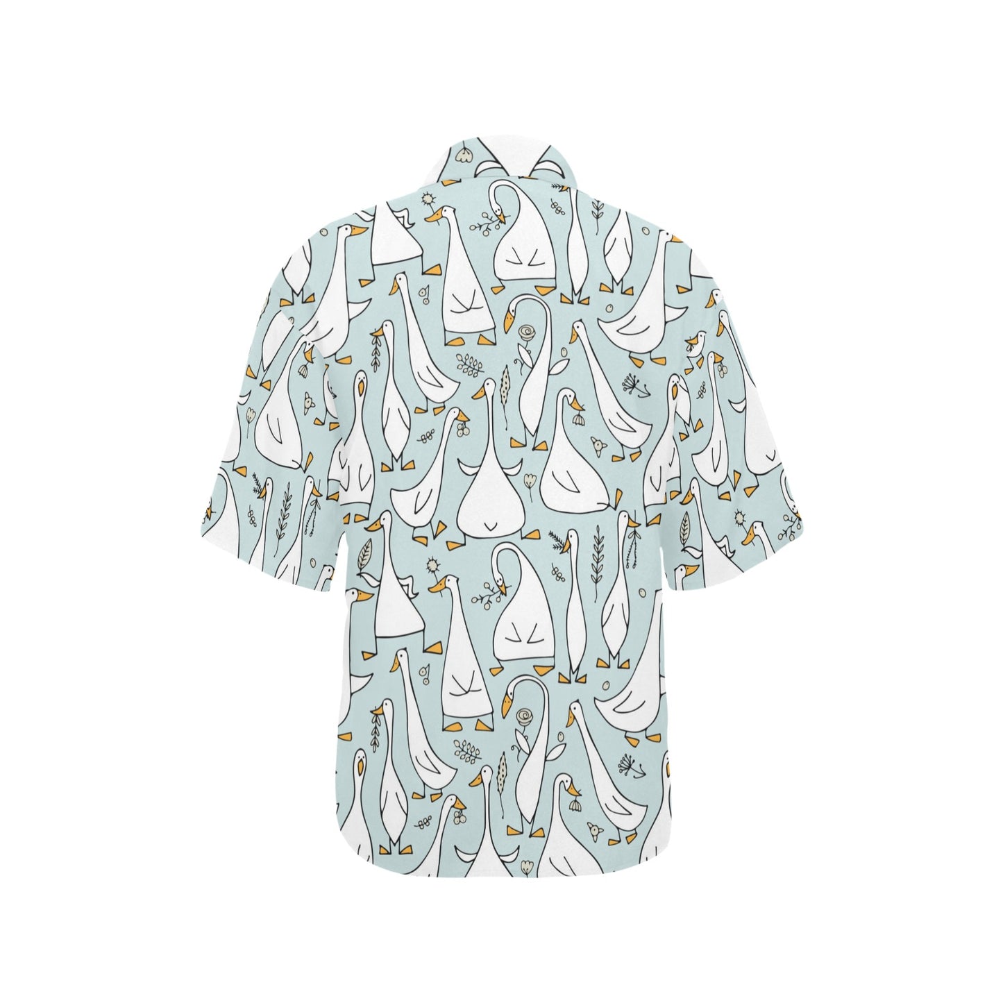 Goose Pattern Print Design 03 Women's Hawaiian Shirt