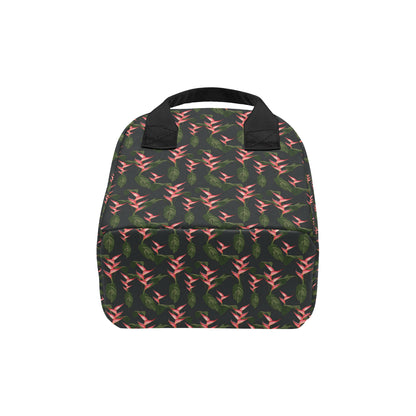 Heliconia Pattern Print Design HL07 Insulated Lunch Bag