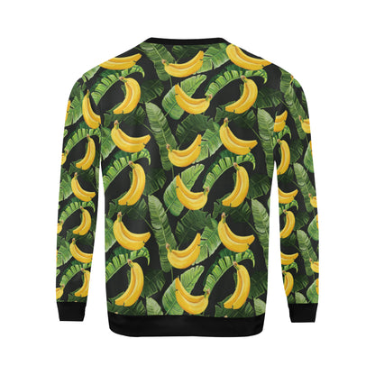 Banana Pattern Print Design BA01 Men Long Sleeve Sweatshirt