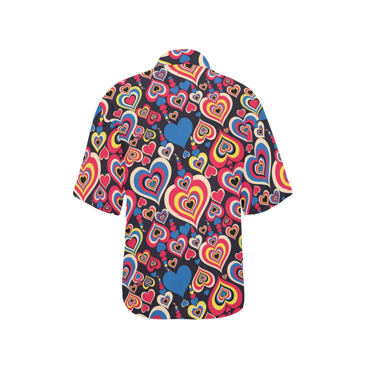 Heart Pattern Print Design HE08 Women's Hawaiian Shirt