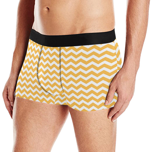 Chevron Orange Pattern Print Design 01 Men's Boxer Briefs
