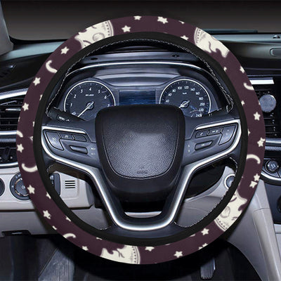 Sun Moon Face Steering Wheel Cover with Elastic Edge