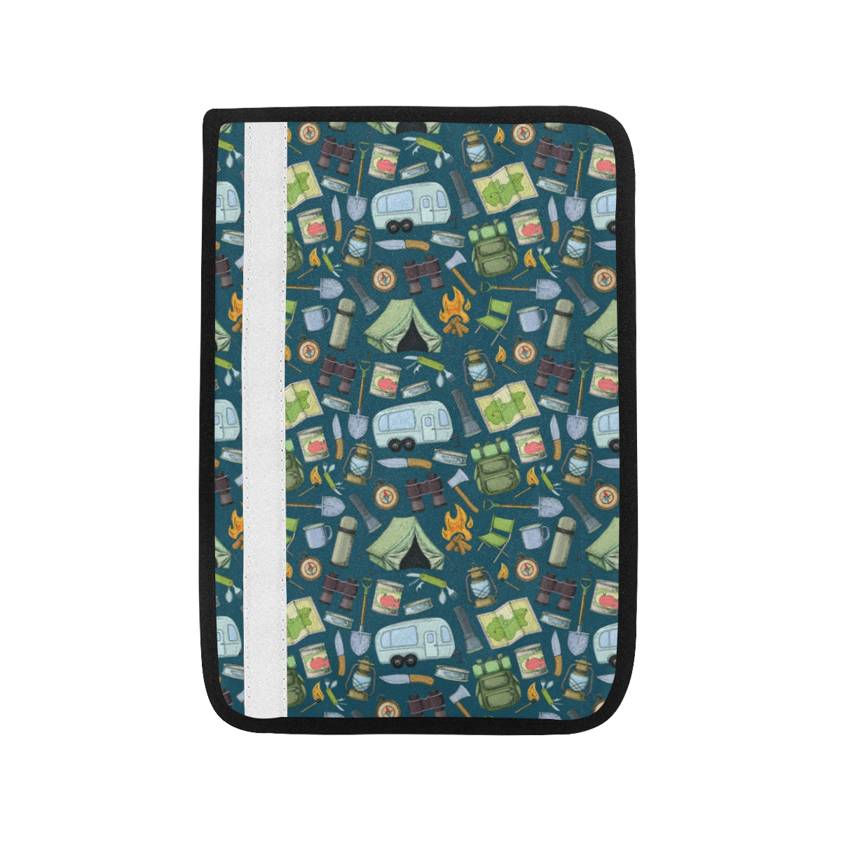 Camping Pattern Print Design 02 Car Seat Belt Cover