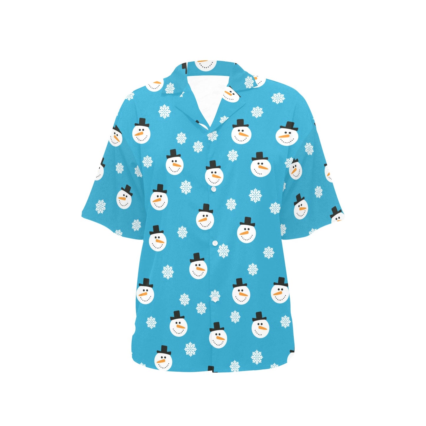 Snowman Print Design LKS303 Women's Hawaiian Shirt