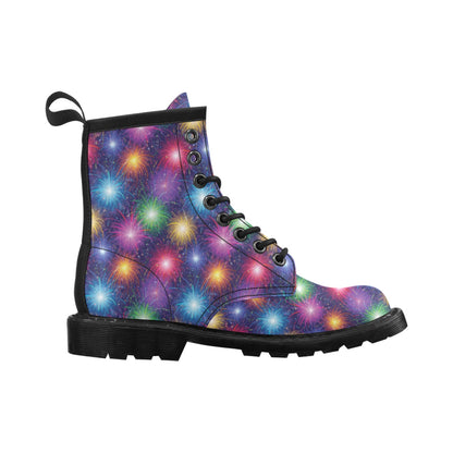 Firework Colorful Print Design LKS301 Women's Boots
