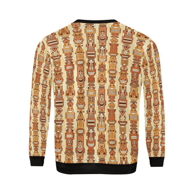 Tiki Orange Vertical Pattern Men Long Sleeve Sweatshirt