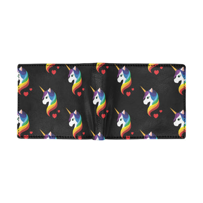 Rainbow Unicorn Pattern Print Design A03 Men's ID Card Wallet