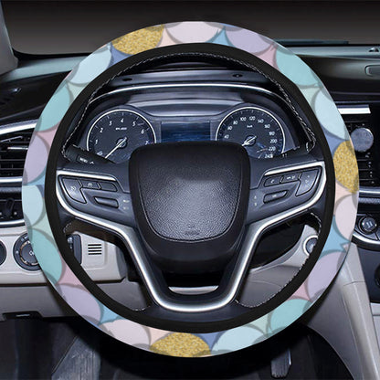 Mermaid Scales Pattern Print Design 05 Steering Wheel Cover with Elastic Edge