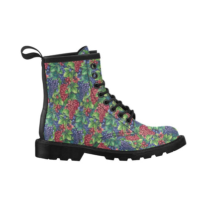 Grape Pattern Print Design GP02 Women's Boots
