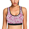 Cherry Blossom Pattern Print Design CB02 Sports Bra