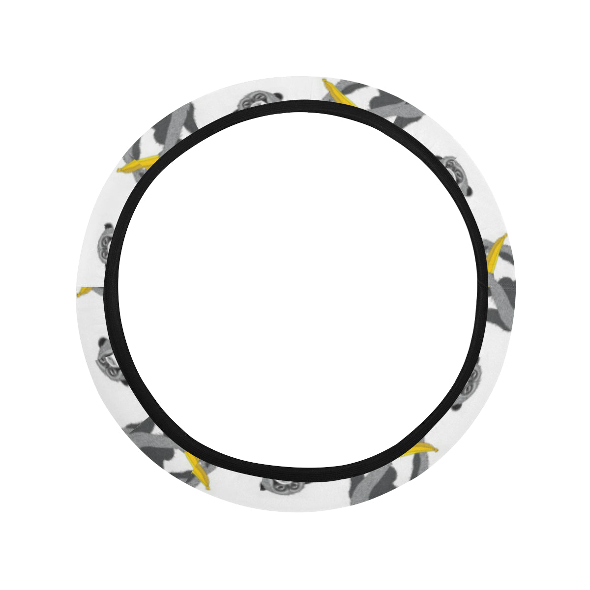 Chimpanzee Pattern Print Design 05 Steering Wheel Cover with Elastic Edge