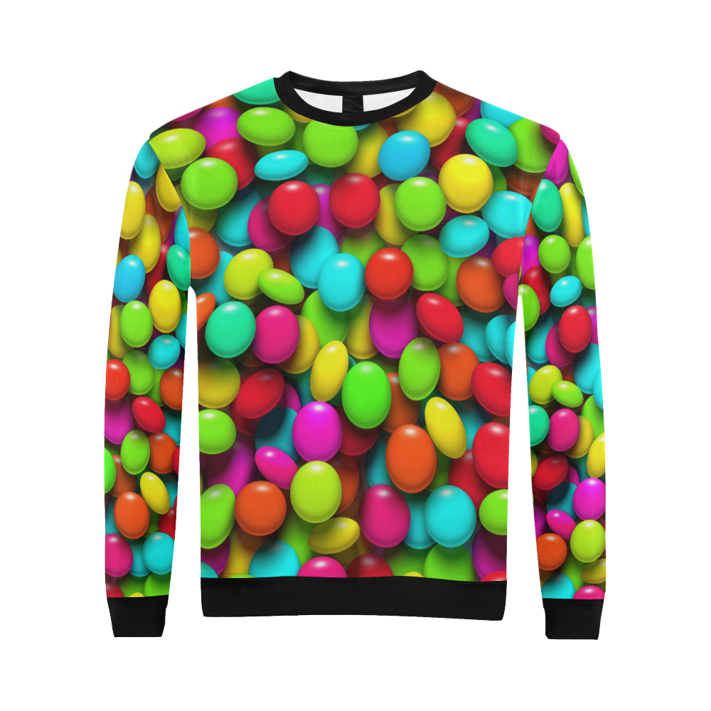 Candy Pattern Print Design CA03 Men Long Sleeve Sweatshirt