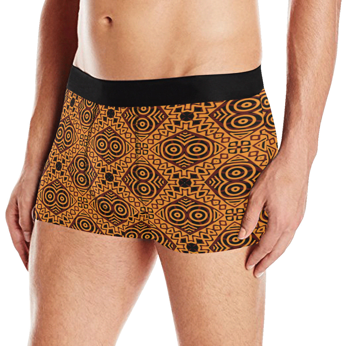 African Pattern Print Design 05 Men's Boxer Briefs
