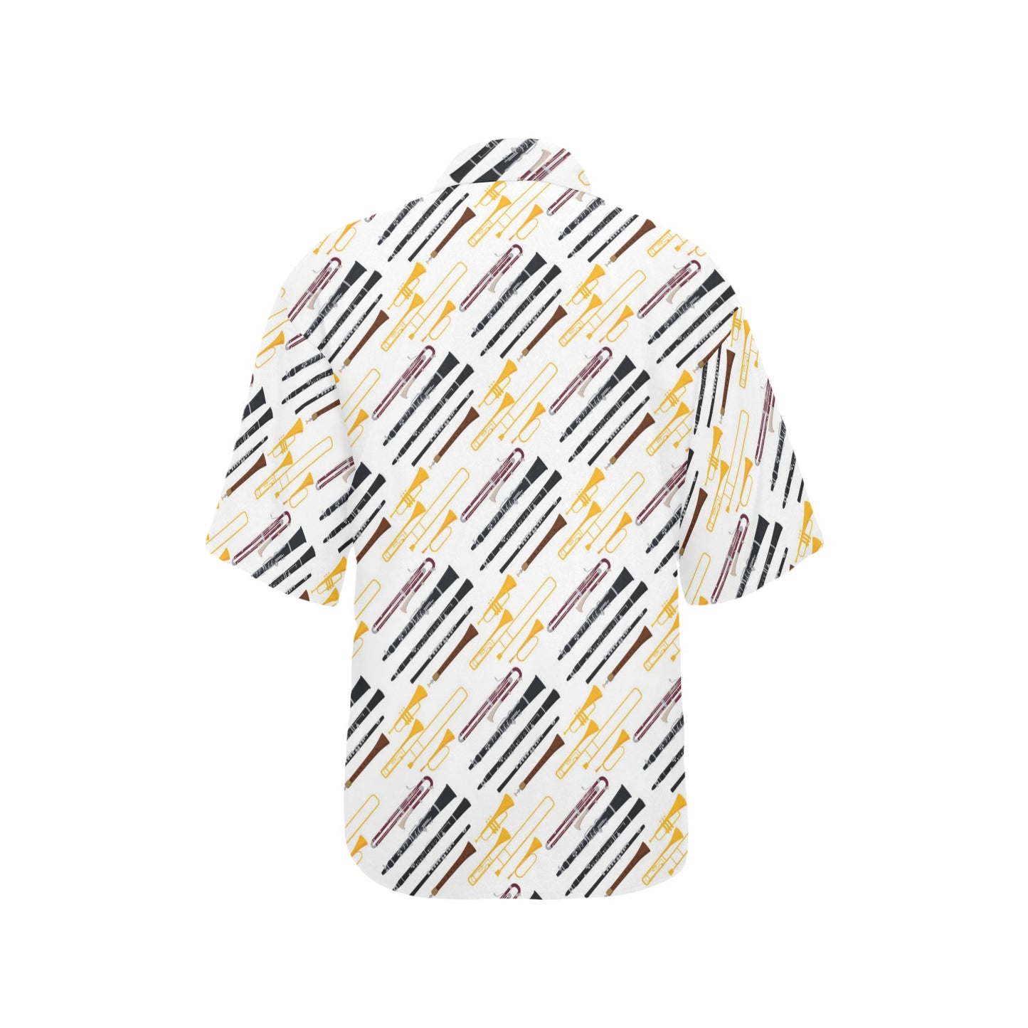 Clarinet Pattern Print Design 01 Women's Hawaiian Shirt