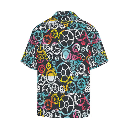 Mechanic Pattern Print Design 02 Men's Hawaiian Shirt