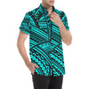 Polynesian Tribal Men's Short Sleeve Button Up Shirt