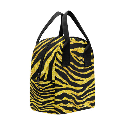 zebra Gold Insulated Lunch Bag