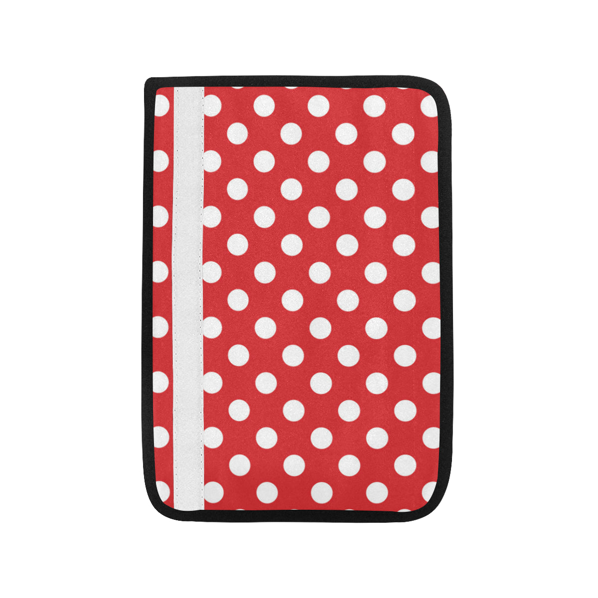Polka Dot Red Pattern Print Design 04 Car Seat Belt Cover