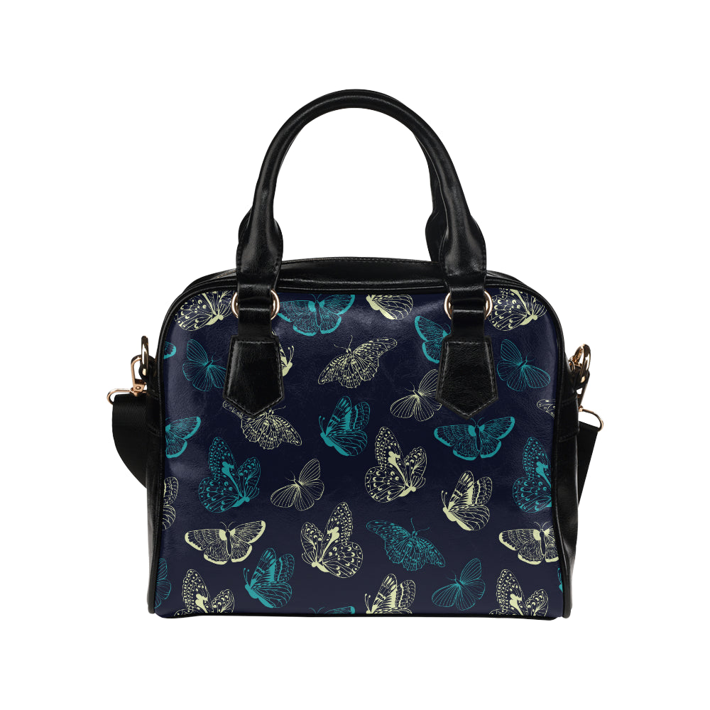 Monarch Butterfly Pattern Print Design 01 Shoulder Handbag