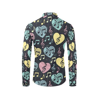 Music note Pattern Print Design A03 Men's Long Sleeve Shirt