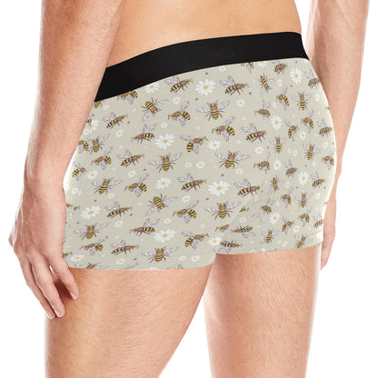 Bee Pattern Print Design 03 Men's Boxer Briefs
