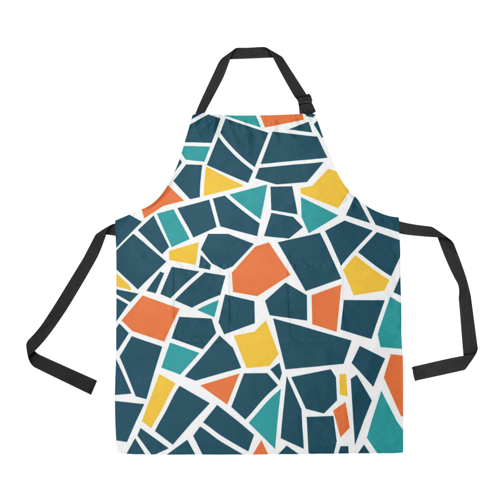 Mosaic Pattern Print Design 02 Apron with Pocket