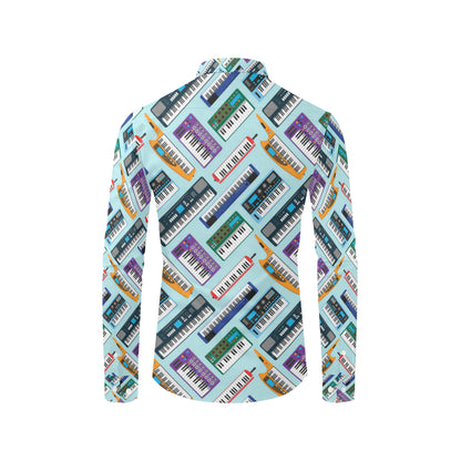 Synthesizer Pattern Print Design 02 Men's Long Sleeve Shirt