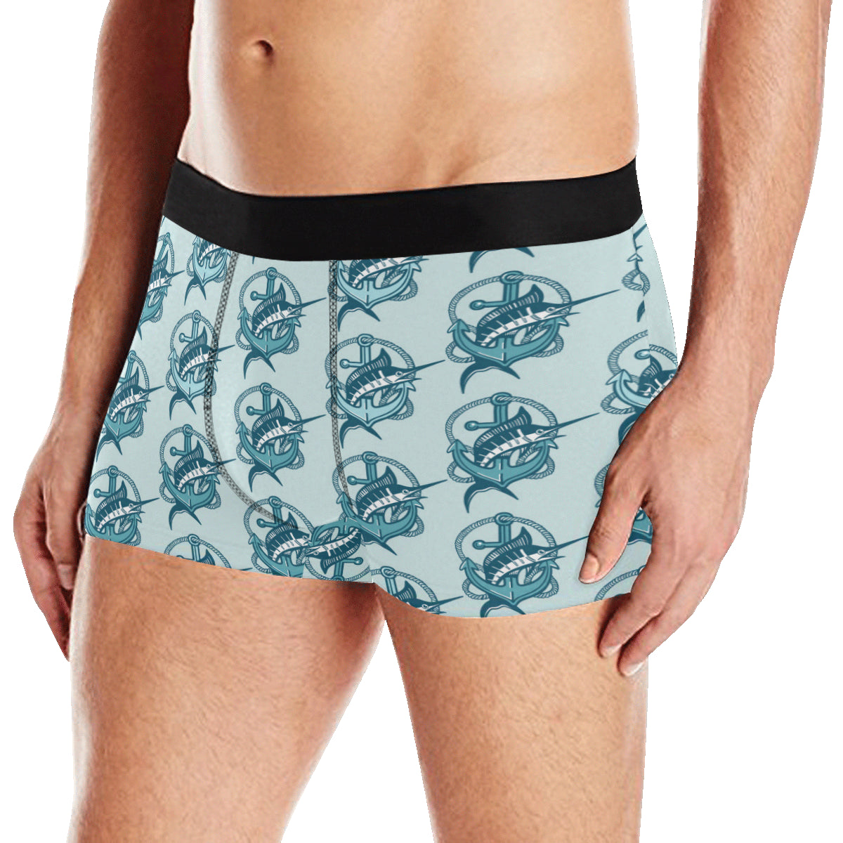 Swordfish Pattern Print Design 03 Men's Boxer Briefs