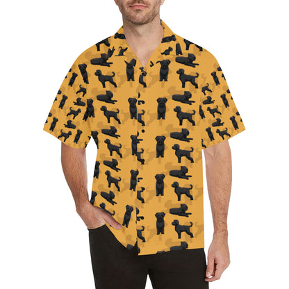 Bouviers des Flandres Pattern Print Design 01 Men's Hawaiian Shirt