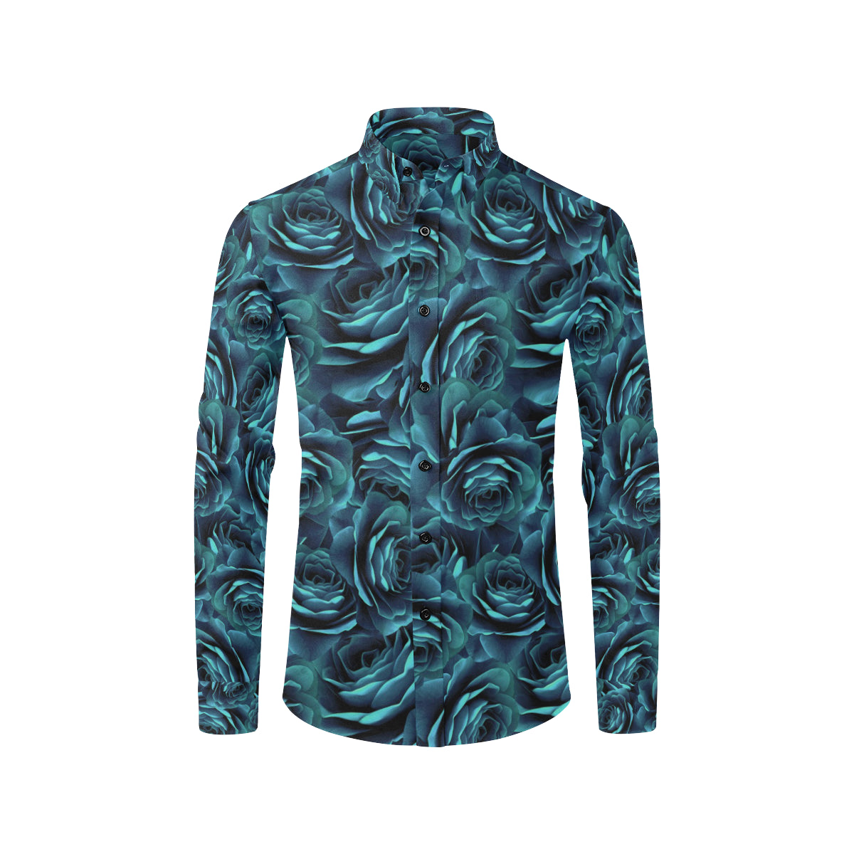 Camellia Pattern Print Design CM04 Men's Long Sleeve Shirt