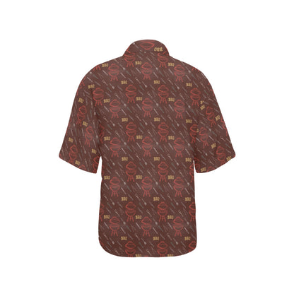 Barbecue Pattern Print Design 01 Women's Hawaiian Shirt