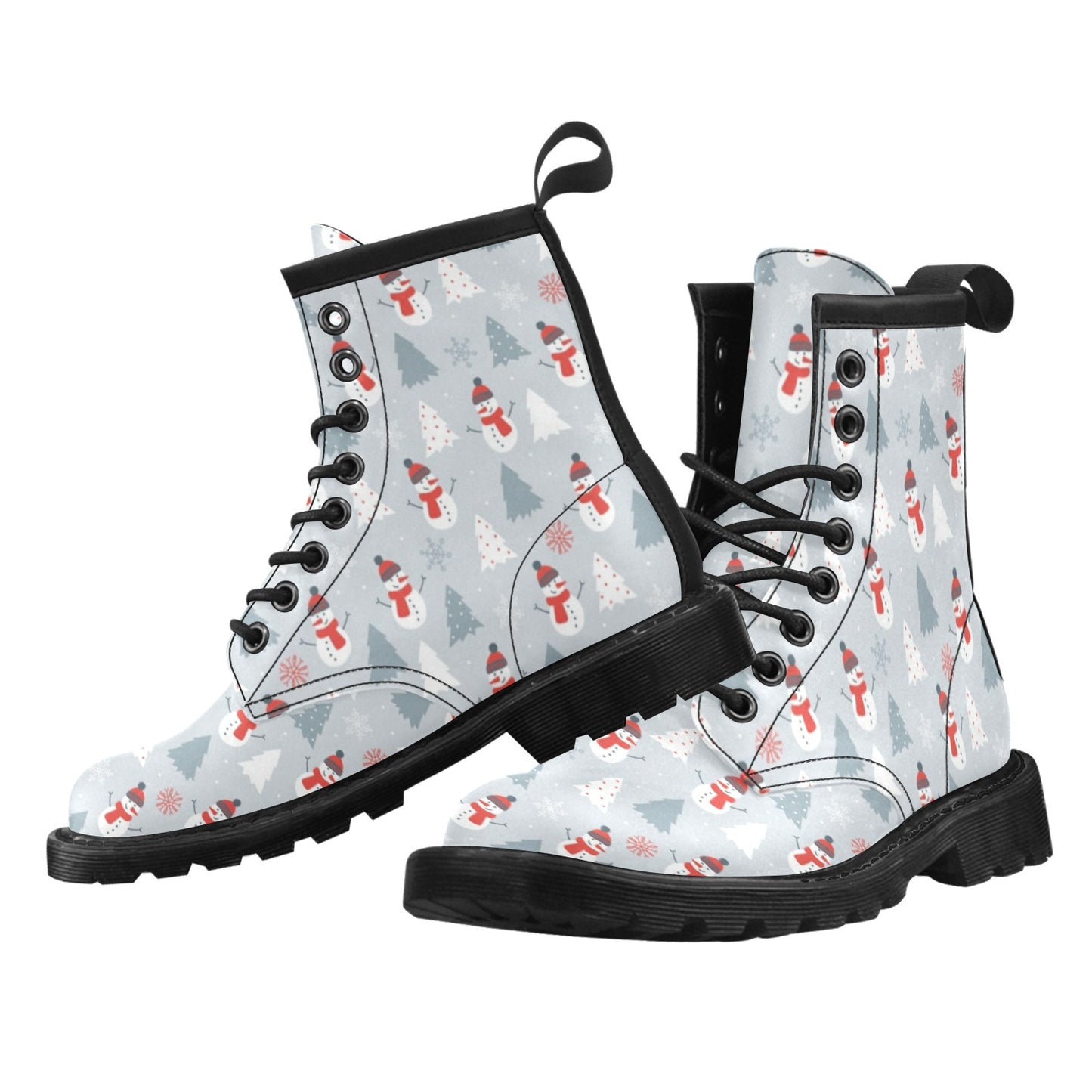 Snowman Print Design LKS302 Women's Boots