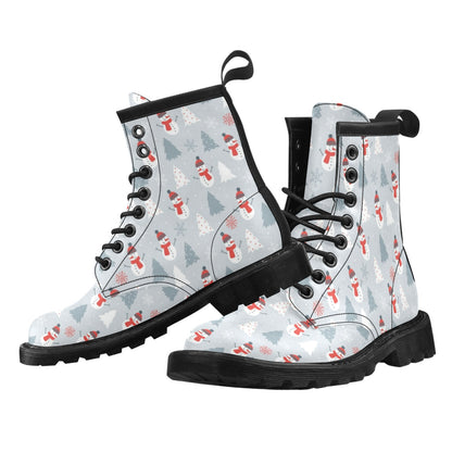 Snowman Print Design LKS302 Women's Boots