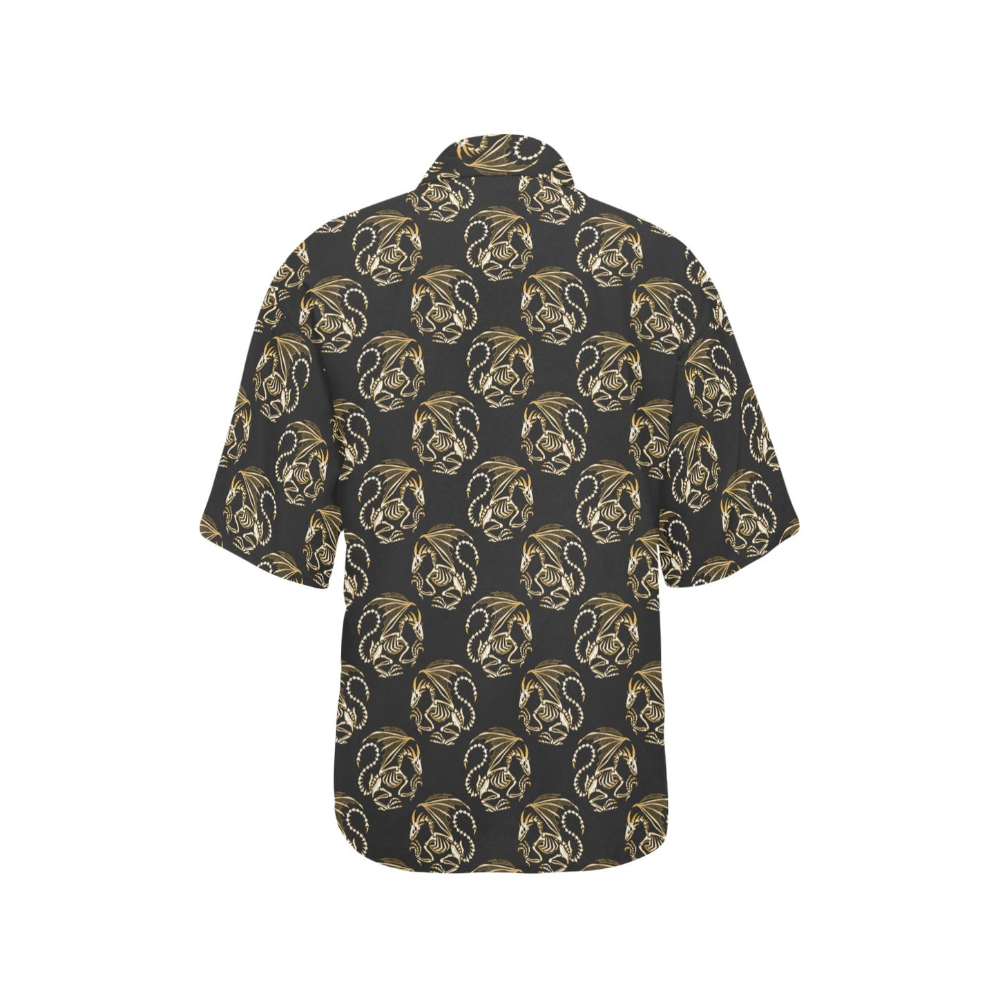 Skeleton Dragon Print Design LKS306 Women's Hawaiian Shirt