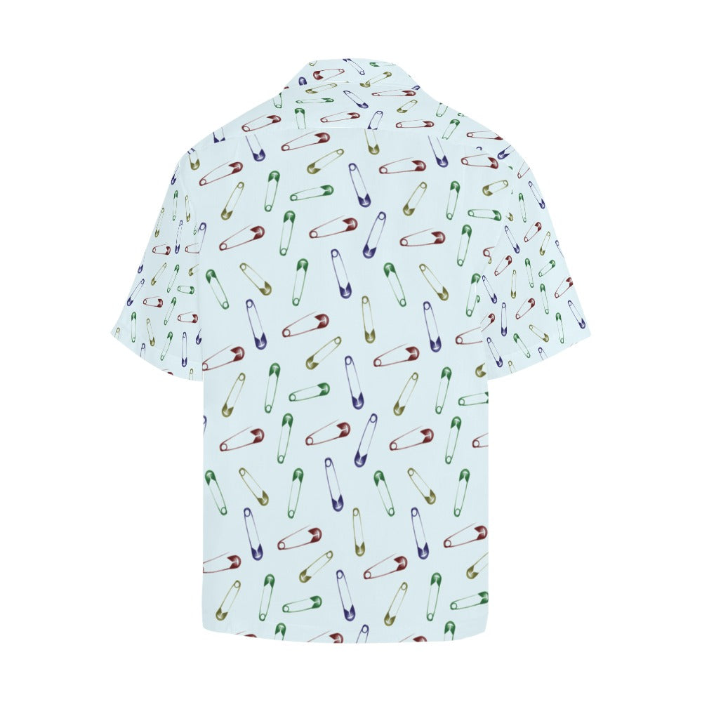 Safety Pin Print Design LKS303 Men's Hawaiian Shirt