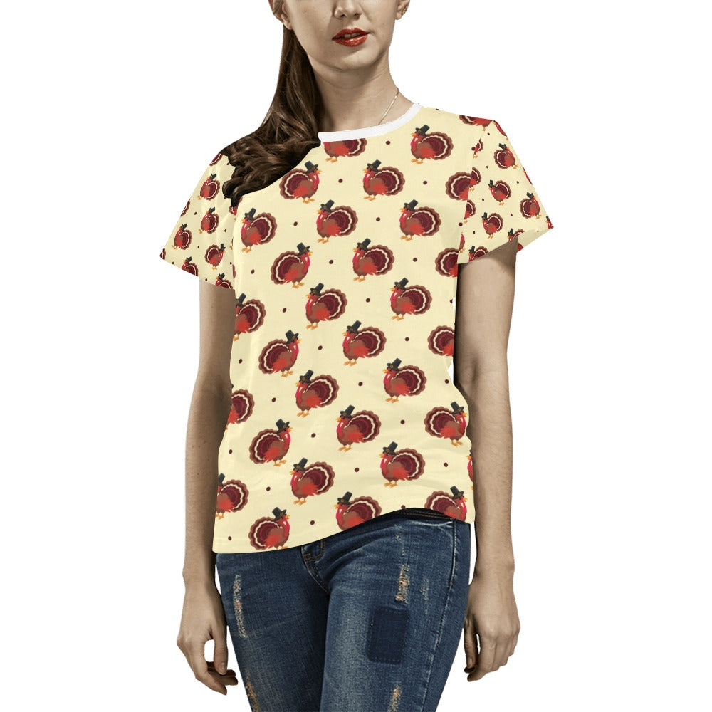 Thanksgiving Print Design LKS3010 Women's  T-shirt
