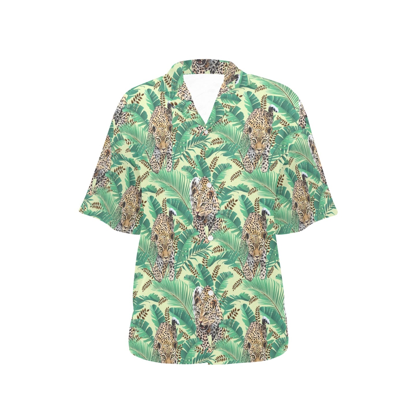 Leopard Pattern Print Design 03 Women's Hawaiian Shirt