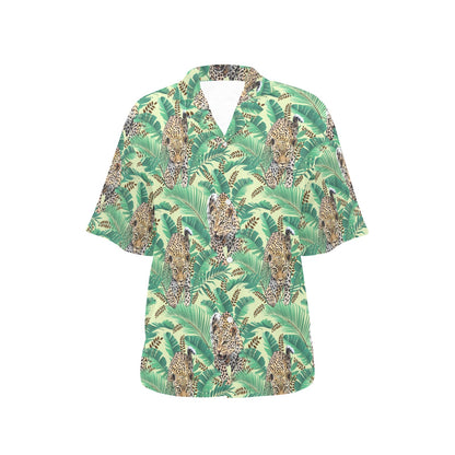 Leopard Pattern Print Design 03 Women's Hawaiian Shirt