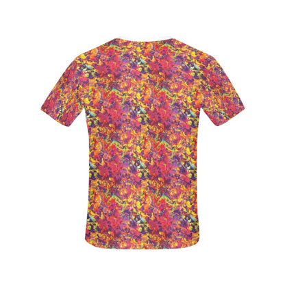 Splatter Print Design LKS303 Women's  T-shirt