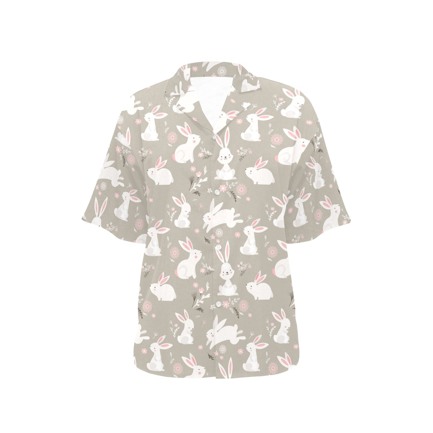 Rabbit Pattern Print Design RB03 Women's Hawaiian Shirt