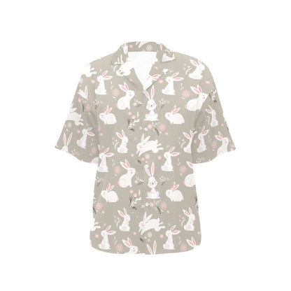 Rabbit Pattern Print Design RB03 Women's Hawaiian Shirt