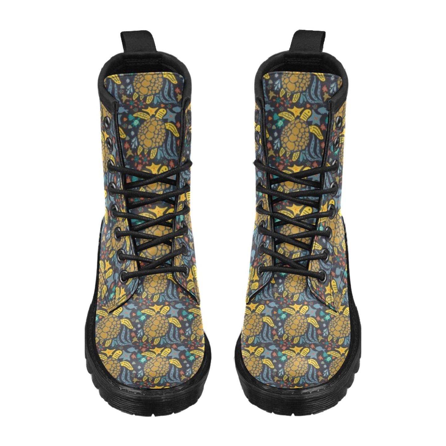 Sea Turtle Pattern Print Design T03 Women's Boots