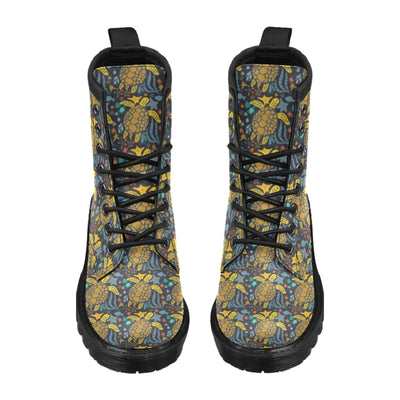 Sea Turtle Pattern Print Design T03 Women's Boots