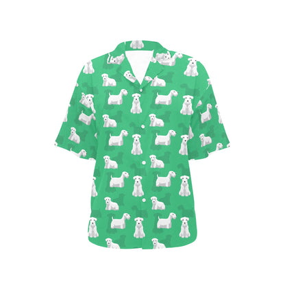 Sealyham Terriers Print Design LKS301 Women's Hawaiian Shirt