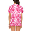 Tie Dye Pink Print Design LKS304 Women's Short Pajama Set