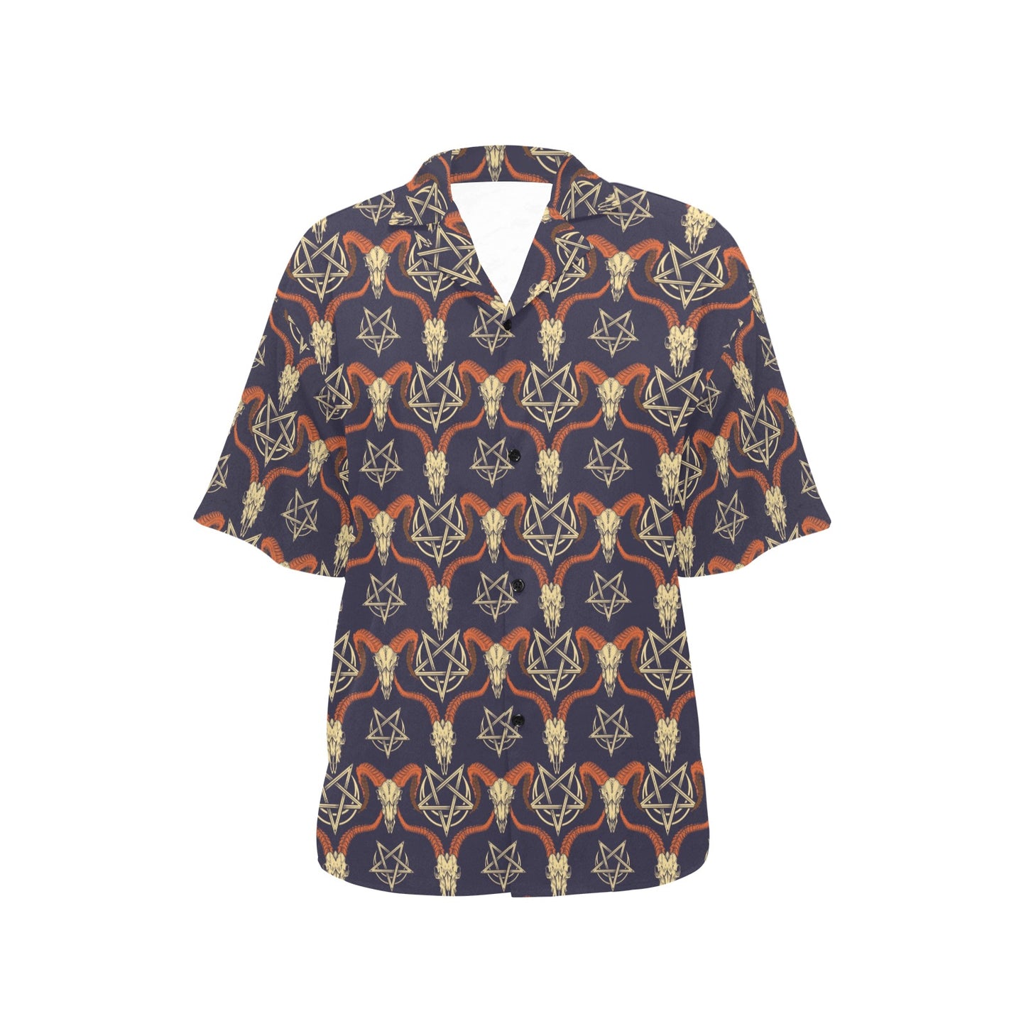 Buffalo Head Print Design LKS403 Women's Hawaiian Shirt