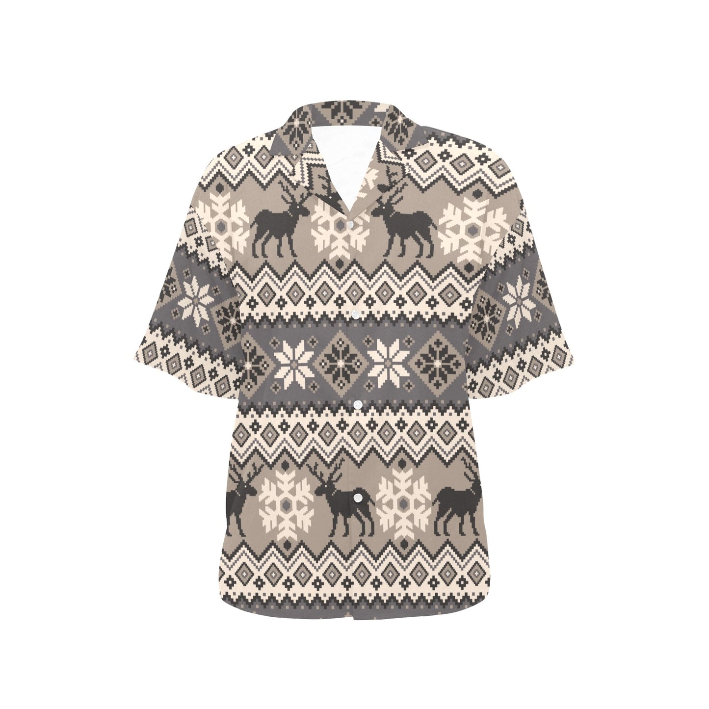 Nordic Pattern Print Design A01 Women's Hawaiian Shirt