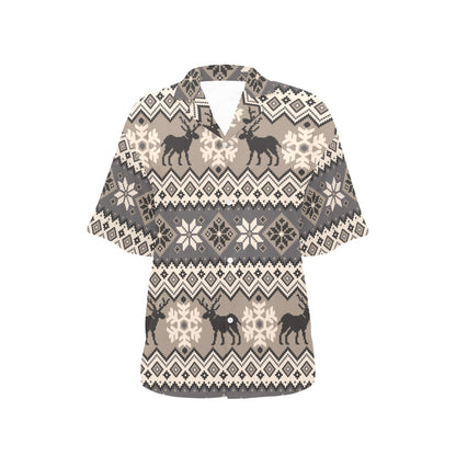 Nordic Pattern Print Design A01 Women's Hawaiian Shirt