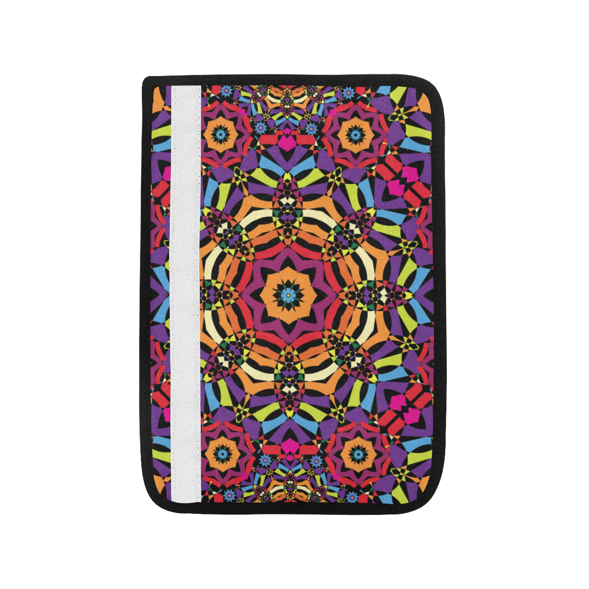 Kaleidoscope Pattern Print Design 01 Car Seat Belt Cover