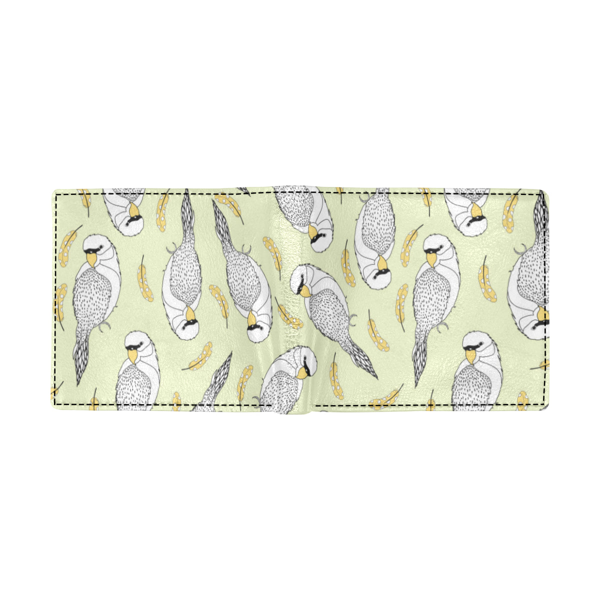 Parakeet Pattern Print Design A03 Men's ID Card Wallet